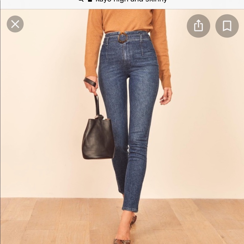 The reformation kayo high and skinny jeans